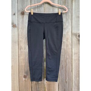 Athleta Crop Leggings High Waisted Athletic Workout Pants Black Size S